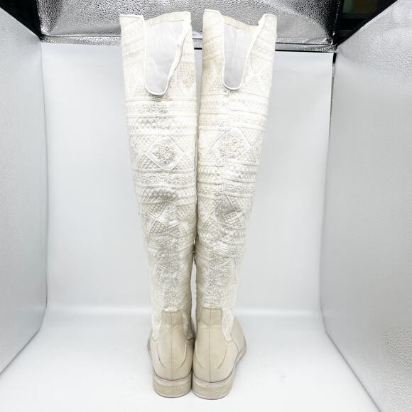 Free People Women's Bren OTK Crochet Western Cowgirl Boots Size US 9.5 EU 39.5 - Picture 5 of 15